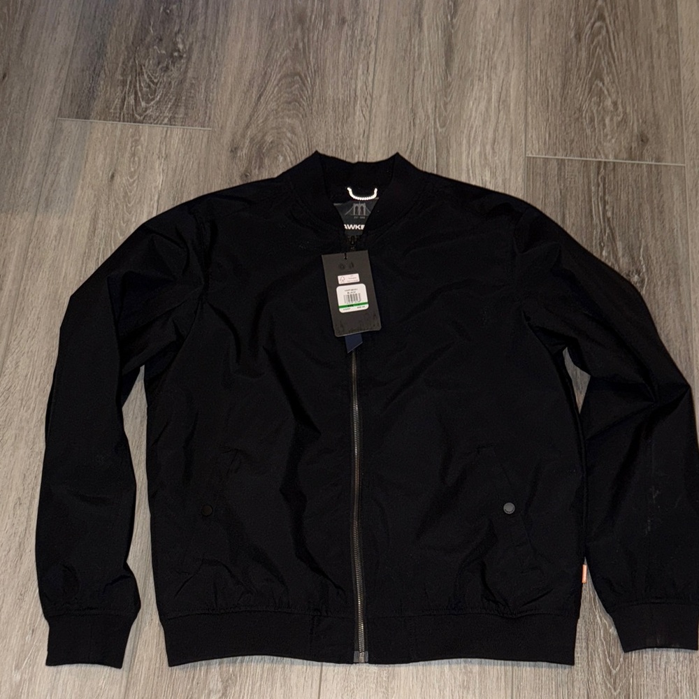 Hawke & Co Classic Black Bomber Jacket